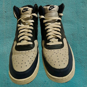 Nike Court Vision Mid Next Nature Navy Gray Black Men's US Size 10.5 DN3577-004